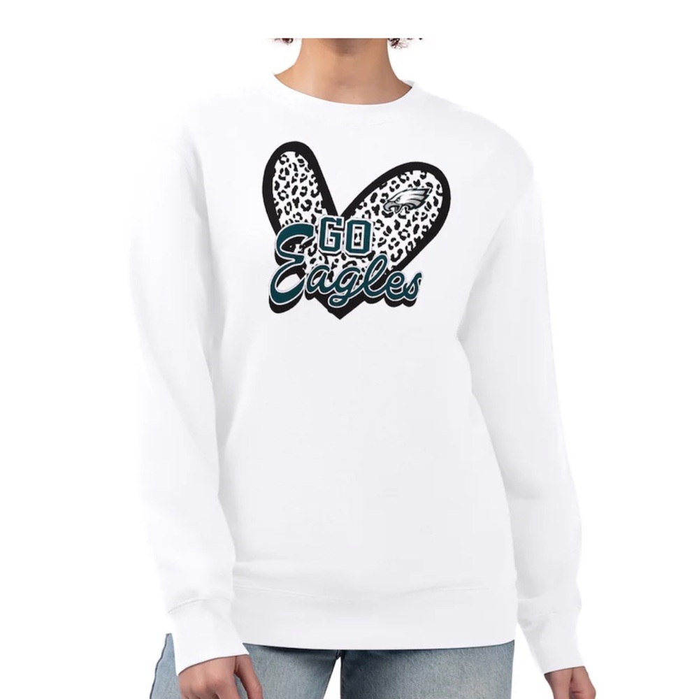WOMEN’S EAGLES SWEATSHIRT PHILADELPHIA NFL FOOTBALL NWT  #191